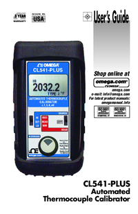Thumbnail of document Manual - CL541-Plus 4 Thermocouple Types and Millivolt Calibrator